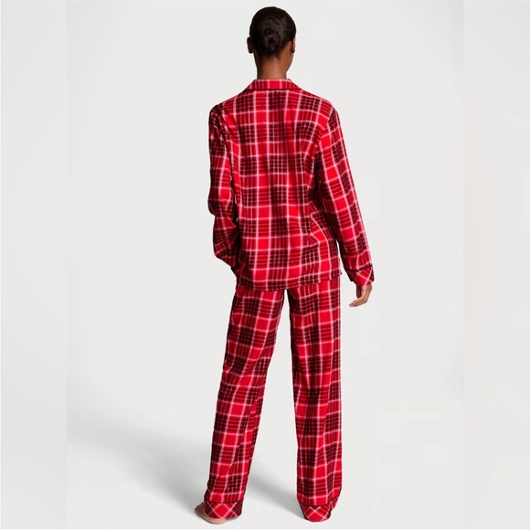 NWT VICTORIA'S SECRET SHIMMER Flannel Long Pajama Set - Picture 2 of 6